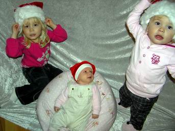 16.12.2007 - Så står vi model til julefoto.